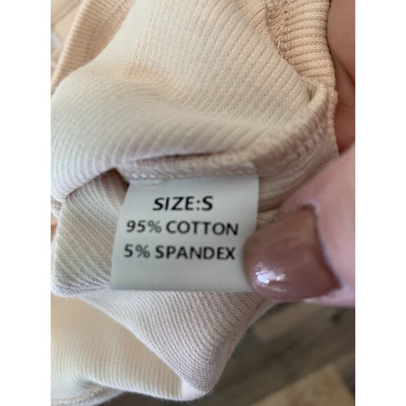 NWT C+D+M Ribbed Cropped Tank-HYQ-036-Tan - Picture 5 of 7